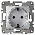 12-2101-03 Розетка 2P+E Schuko, 16A-250В, IP20, алюминий Эра12