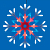 Подвес фигура снежинка ULD-H4040-048/DTA MULTI IP20 SNOWFLAKE 3,6Вт 400x400x20мм 48 диодов разноцвет Uniel