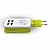 Удлинитель бытовой 1 розетка шнур 1,5м 4USB(2.1) б/з белый с салатовым S-CT1-1,5U серии Travel 10А 2200Вт TM Uniel