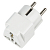Переходник сетевой S-GES1-10S WHITE 10А 2500Вт с заземлением белый ТМ Uniel