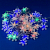 Гирлянда светодиодная с контроллером «Снежинки-3» ULD-S0700-050/DTA MULTI IP20 SNOWFLAKES-3 50д 7м разноцветная IP20 провод прозрачный ТМ Uniel