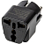 Переходник сетевой S-GES1-10S BLACK 10А 2500Вт с заземлением черный ТМ Uniel