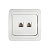 CLASSICO Розетка компьютерная 2ая RJ45 белая 2136 IN HOME