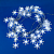 Гирлянда светодиодная «Снежинки-2» ULD-S0500-050/DTA WHITE IP20 SNOWFLAKES-2 5м 50д 4000К прозр пров