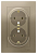 AtlasDesign Шампань Розетка с/з двойная, 16А, в сборе Systeme Electric