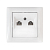 VALENZO Розетка компьютерная двойная RJ-45 белая 6136 IN HOME
