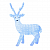 Фигура светодиодная «Олень-1» ULD-M6393-200/STA WHITE IP20 DEER-1 200д размер 63*36*93 см свет белый