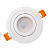 Точечный светильник Loft 1050 92mm Алюминий под лампу GU5.3 КРУГ поворотный БЕЛЫЙ Oreol