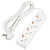 Удлинитель бытовой 4 розетки шнур 3м с заземлением белый S-GCU4-3 серии Ultra 16А 3500Вт TM Uniel